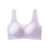 Base Líquida Sem Costura Fresca Ultrafina Respirável Peito Pequeno Push-up Roupa Íntima Feminina Alça Larga Costas Bonitas Colete Esportivo Sutiã de Verão