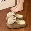 Pantuflas de algodón tipo slip-on, lindas, versátiles y casuales, forradas de felpa, para otoño e invierno, nuevo estilo 2026, zapatos de algodón con suela gruesa estilo Birkenstock para mujer