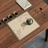 Alfombrilla de té grande y gruesa, Paño de té, Taza de té, Alfombrilla de té, Paño de té absorbente, Paño de té Zen pintado, Mantel de mesa de té, Trapo