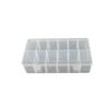 Caja de Plástico Transparente de 12 Compartimentos para Piezas Pequeñas de Ferretería, Caja de Empaque Transparente, Caja de Exhibición de Muestras para Equipo de Pesca, Caja de Almacenamiento con Tapa