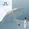 Sombrilla de Sol Doble Capa Color Plata Titanio, Sombrilla Profesional de Protección Solar, Sombrilla para Sol y Lluvia, Parasol Plegable de Doble Uso Anti-UV para Mujeres con Estilo