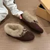 Primer Encuentro Ji Zapatos de Plataforma Retro con Borrego para Mujer Zapatos Birkenstock 2026 Otoño/Invierno Nuevos sin Cordones Peludos