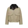 Jaqueta Retrô Americana com Gola Nova para Outono e Inverno 2026, Caimento Solto, Versátil, Moderna, High Street, Casaco Curto Estiloso