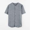 2024 Verano Lino Hombre Nuevo Fresco Cuello Redondo Lino Camisa Casual Transpirable Camisa Hombre B008