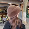 Sombrero Mongol de Estilo Nuevo, Engrosado y Cálido para Otoño e Invierno, Sombrero de Propietario para Mujer con Piel Sintética de Visón para Proteger las Orejas, Sombrero Mongol de Gama Alta