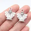23X20X7Mm 4.2g Plata Antigua Hecho a Mano Accesorios para Joyería DIY Colgante de Ángel