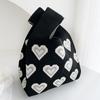 Bolso Chaleco Bolso Chaleco Bolso de Mano Tejido Casual Bolso de Mano Contraste de Color Ajedrez Bolso de Mano Coreano de Lujo Ligero