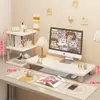 Bandeja para Teclado de Escritorio Base Elevadora de Monitor Soporte para Escritorio de Oficina Estante de Almacenamiento Elevador para Computadora de Escritorio