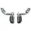 Adecuado para reposapiés modificados de motocicleta de 1.25"/32 mm, reposapiés delanteros y traseros plegables montados en el parachoques