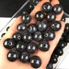 Jade un bienes cuentas sueltas jade natural especie de pollo negro cuentas redondas de hielo collar accesorios DIY cuentas jade cuentas sueltas