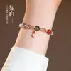 Pulsera de Perlas Irregulares de Colores y Cristales para Mujer, Pulsera Exquisita de Nicho de Lujo Ligero con Sentido de Sofisticación y Estilo de Gama Alta