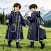 Capa de Chuva Impermeável Longa de Corpo Inteiro para Crianças para Chuva Forte com Compartimento para Mochila, Poncho de Chuva com Capuz para Meninos e Meninas, Uso Escolar