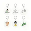 Produto novo explosivo transfronteiriço esporte futebol periférico chaveiro acrílico, pingente pequeno para mochila Yiwu exclusivo pequeno produto