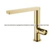 Kaiping Youjia Banheiro Cobre Escovado Dourado Lavatório de Bancada Torneira de Furo Único Interruptor Lateral Torneira Elevada 30978