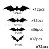 88 Peças de Suprimentos para Decoração de Halloween Adesivos de Morcego Pretos 3D, Adesivos de Morcego Tridimensionais, Adesivos para Decoração de Festa Fabricante de Adesivos de Morcego