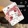 Funda linda de gatito a cuadros adecuada para iPad Air5/6, nueva funda mini plegable en Y de alta transparencia anti-caídas 11