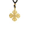 Oro arena calado decoración de cuatro hojas bolsa de la suerte lingote de plata joyería collar moda femenina todo combina joyería de alta gama accesorios Yiwu