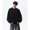 Blusa de manga comprida tie-dye esportiva de corte solto da marca trendy, resistente, estilo americano, bordada, moletom com gola redonda para homens, outono