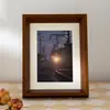 Marco de fotos de madera maciza, marco vacío para exhibición, marco de fotos negro de madera de alta gama tamaño A4, venta al por mayor, marco de exhibición de fotos de 6 pulgadas