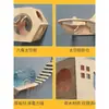 Cama y Árbol para Gatos Integrados Marco de Escalada para Gatos Montado en la Pared Estilo Japonés Ahorro de Espacio Alto Materiales DIY Hechos por Uno Mismo Verano
