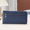 Cartera Larga RFID Transfronteriza Personalizada para Mujer con Patrón de Lichi Bolso de Mano de Primera Capa de Piel de Vaca para Mujer con Gran Capacidad para Monedas