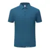 Camisa POLO de Seda Helada Transpirable Sin Costuras Primavera Verano Color Sólido Simple Casual de Negocios Manga Corta Protección Solar Versátil para el Viaje Superior para Hombre