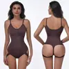 Ropa interior moldeadora sin costuras transfronteriza, body tipo camisola corsé con control de abdomen, body tipo tanga, talla grande con diseño ahuecado para levantar glúteos y estilizar la cintura