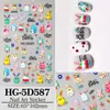Pegatinas para Uñas de Huevos de Pascua 5D en Relieve Estéreo Conejito de Pascua Pegatinas de Uñas DIY Accesorios Modelo Hg