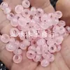 Jade cuarzita, jade rosa de agujero grande, cuentas de ábaco, cuentas sueltas de jade, anillos redondos, anillos para colgar, espaciadores, cuentas separadoras, accesorios para joyería, cuentas