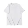 Comércio Exterior 230g Pesada Gola Redonda Algodão Puro Manga Curta Camiseta Solta Cor Lisa Pura Branca t Camiseta Básica Masculina e Feminina t Pura Camiseta Lisa