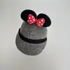 Gorro para Niña Otoño e Invierno Lindo Lazo de Minnie Gorra con Visera para Bebé Gorro de Lana Caliente para Niñas