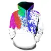 Sudadera con capucha de degradado transfronteriza para hombre y mujer, corte holgado, estilo europeo y americano, estampado digital tie-dye