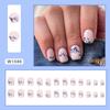 Piezas de arte de uñas con estilo de comercio exterior europeo y americano, pequeñas, frescas, lindas, multicolores, armadura de desgaste, sentido avanzado, parche de uñas postizas