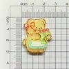 Acrílico Pequeño Fresco Dibujos Animados Lindo Parche Oso de Mantequilla Pasador Broche Hebilla para Zapato Material Accesorios de Joyería DIY