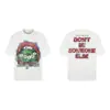 Saint Vintage Streetwear Americano Camiseta Holgada Vtg de Manga Corta para Hombre Camiseta Estampada Letra Retrato Camiseta Street