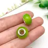 1 Resina Redonda Facetada Verde Cuentas de Agujero Grande Accesorios para Joyería DIY Pulsera con Cuentas Collar Cuentas de Punto Diamante Venta al por Mayor