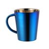 Alça tropical isolada de camada dupla Milk Cup 304 copo de água de aço inoxidável caneca de restaurante coreano logotipo da taça de cerveja
