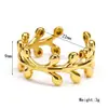 Estilo INS transfronterizo lujo ligero alta calidad variedad anillo abierto de acero de titanio femenino nicho temperamento anillo chapado en oro ajustable