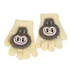 Nuevos Guantes de Tela para Niños para Invierno, Niños y Niñas, Forrados de Felpa, Engrosados, Lindos, Cálidos, de Cinco Dedos para Escribir, Protección contra el Frío para Bebé
