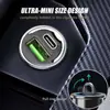 Novo Carregador de Carro Mini PD30W de Liga de Alumínio Transfronteiriço com Anel de Puxar 100W Carregador de Carro Acendedor de Cigarros