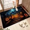 Tapetes de Halloween Transfronteiriços, Tapetes de Entrada Resistentes a Manchas de Veludo Cristal para Banheiro, Absorventes de Água, Antiderrapantes, Tapetes de Halloween