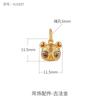 Cuentas de Transferencia de Tigre del Zodiaco Francés Antiguo Accesorios de Oro Arena Cuerda de Mano de Tigre de la Suerte de Este Año Collar Pulsera Accesorios diy
