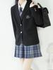 Jaqueta de terno pequena marrom original estilo escolar japonês jk uniforme de jaqueta de terno de marinheiro três botões feminino