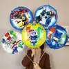 Globo de película de aluminio de dibujos animados sosteniendo 18 pulgadas apertura escolar de jardín de infantes centro comercial 61 juguetes para niños para empujar pequeños regalos