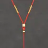 Cordón Colgante Tejido a Mano Cordón de Cabeza de Buda Jade Dorado Cordón Colgante para Mujer Cordón Colgante para Cuello Cordón de Collar