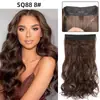 Extensões de Cabelo Peça Única Estilo Europeu e Americano Transfronteiriças, Extensões de Cabelo Linha de Pesca, Cabelo Cacheado Longo Natural Invisível, Cabelo Humano