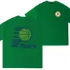 Camiseta de Manga Corta de Algodón de Fibra Larga con Logo Walker Top Holgado Camiseta Deportiva de Verano Estrella Fan