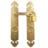Cerradura de Pestillo de Cobre Puro Estilo Chino Hebilla de Puerta Manija Recta de Puerta de Gabinete Manija de Puerta Estilo Antiguo Candado Pestillo de Puerta Manija de Pestillo Antigua
