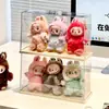 Caixa de Exibição Acrílica Labubu Caixa Surpresa de Boneca de Vinil Labubu Prateleira de Exibição de Miniaturas Caixa de Armazenamento