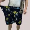 Pantalones Cortos de Playa, Pantalones Cortos Finos de Cinco Puntos, Pantalones Casuales Deportivos, Pantalones Cortos Finos de Secado Rápido con Estampado Ins, Pantalones Cortos para Hombre, Estilo Delgado de Verano